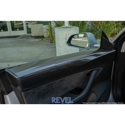 Revel GT Dry Carbon Door Trim (Front Left & Right) Tesla Model 3 - 2 Pieces