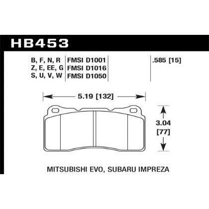 HAWK HPS Brake Pad Sets 04 - 09 STI